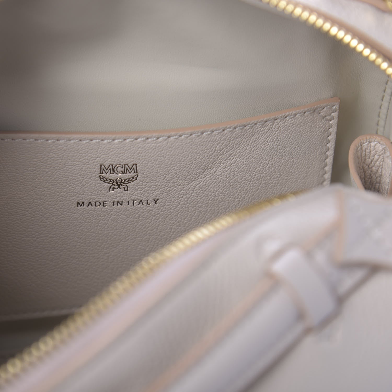 MCM Goatskin Milano Boston Bag Pink Tint 8 of 9