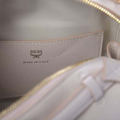 MCM Goatskin Milano Boston Bag Pink Tint 8 of 9