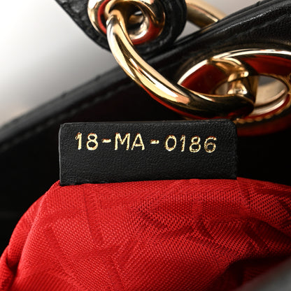 Christian Dior Lambskin Cannage Small Lucky Badges My Lady Dior Black 7 of 12
