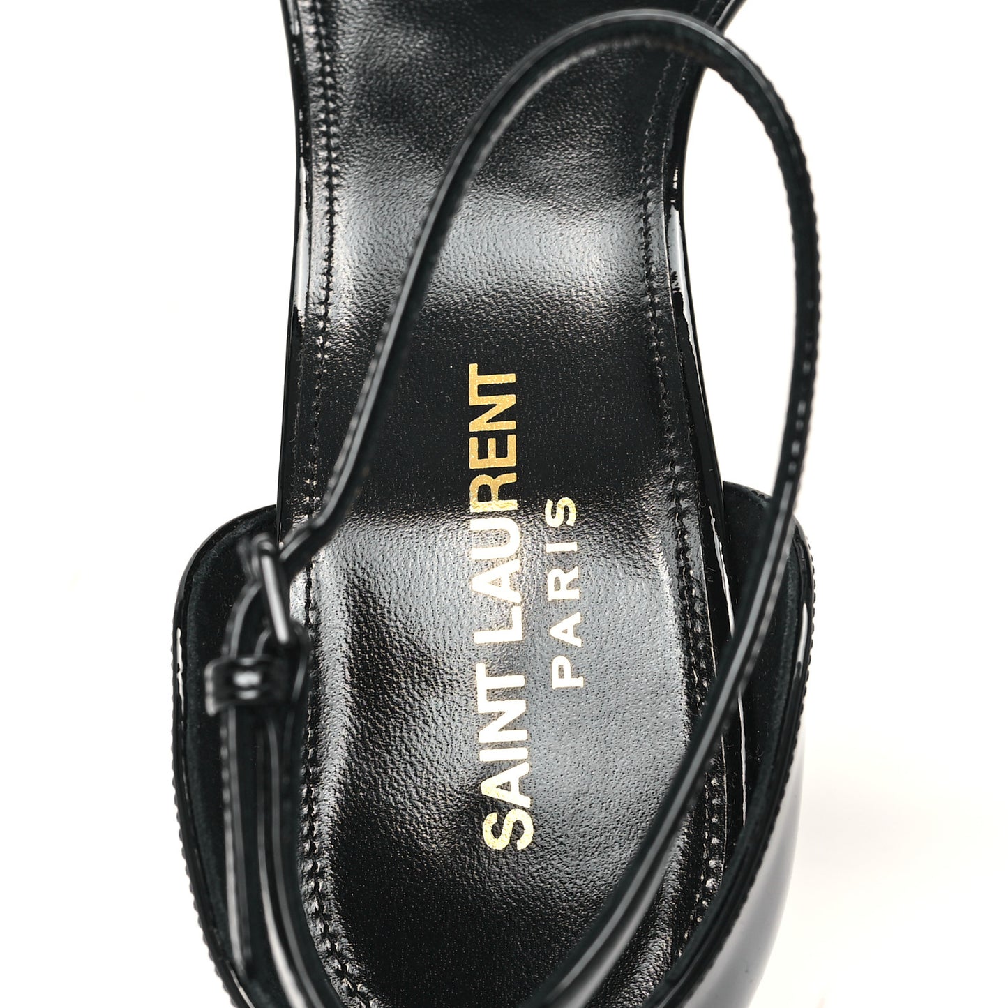 Patent Calfskin Opyum 110 Sandals 39 Black