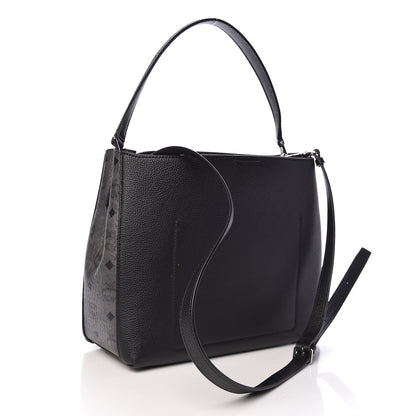 MCM Grained Calfskin Visetos Medium Sarah Hobo Black 4 of 10