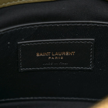 Saint Laurent Suede Matelasse Chevron Monogram Medium College Bag Loden Green 6 of 11