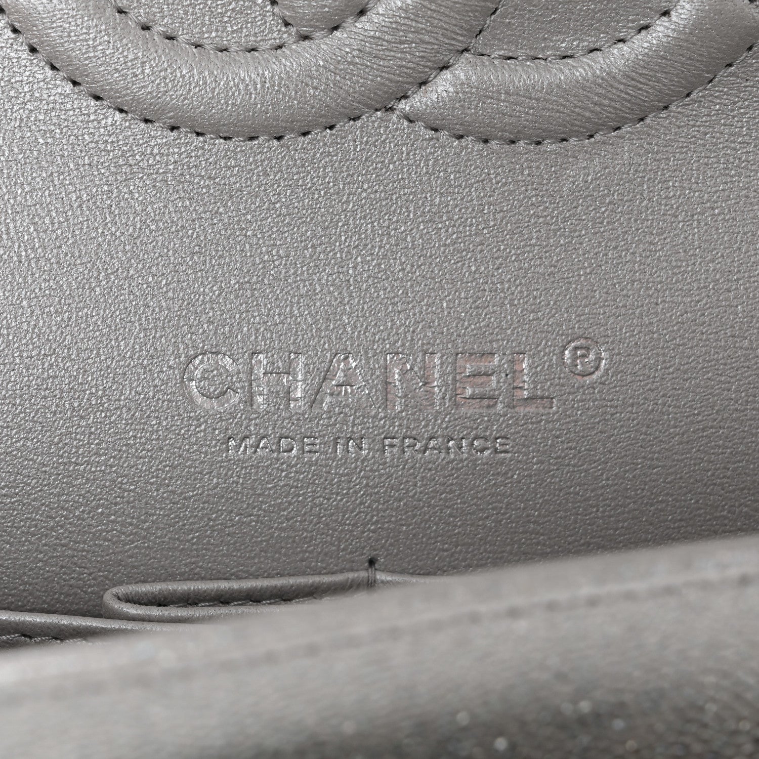 Chanel Glittered Metallic Caviar Quilted Medium Double Flap Silver 6 of 11
