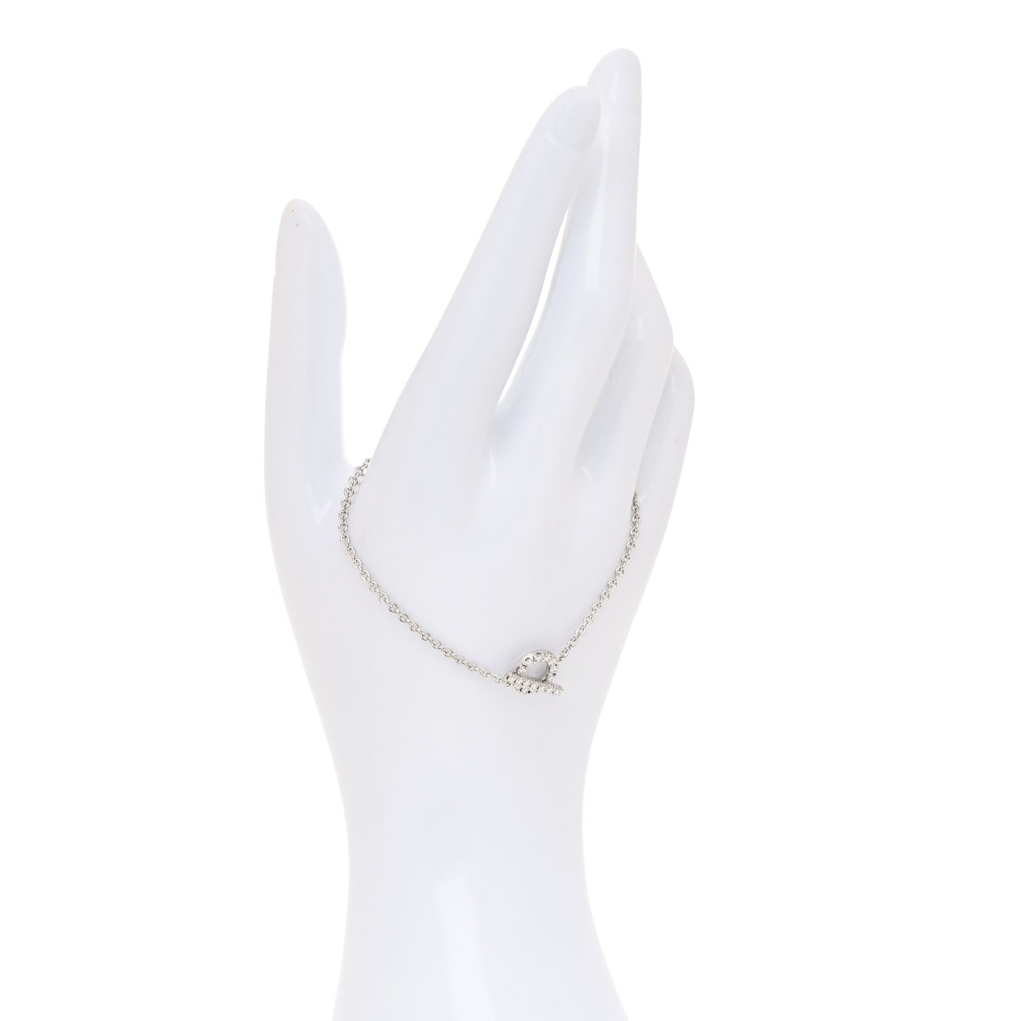 18K White Gold Diamond Finesse Bracelet LG