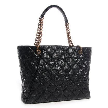 Chanel Glazed Caviar Large Coco Pleats Tote Black 3 of 8