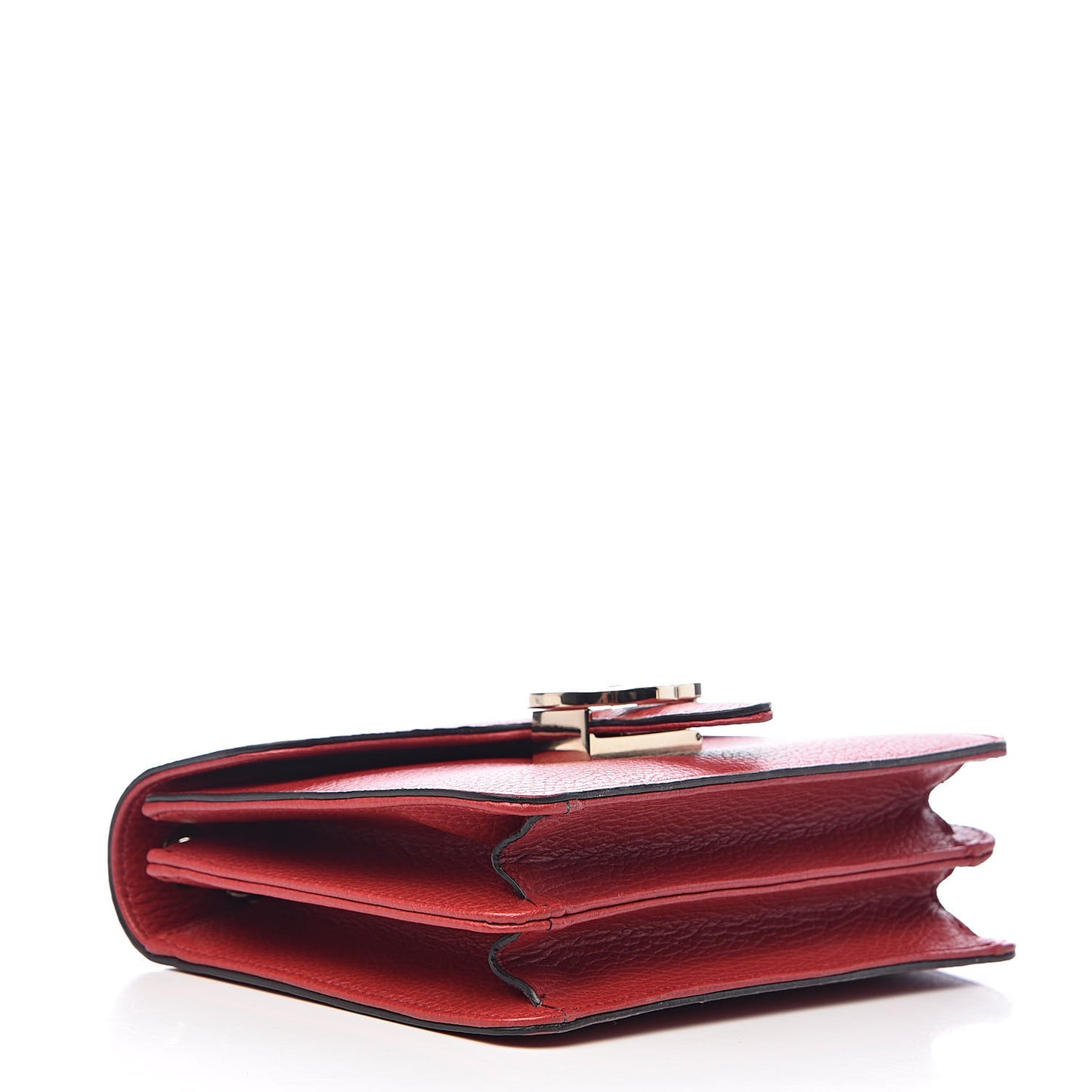 Dollar Calfskin Small Interlocking G Shoulder Bag Red