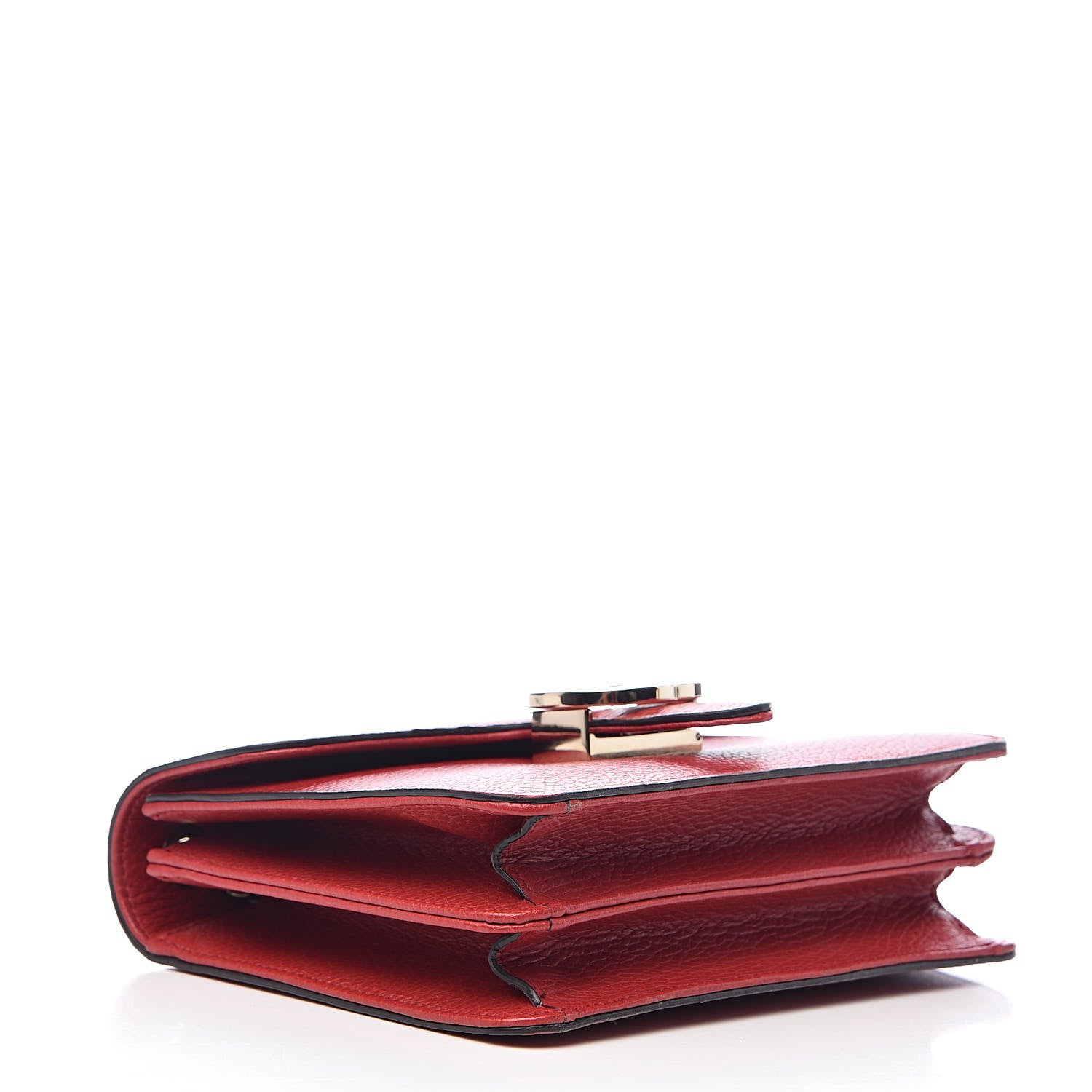 Gucci Dollar Calfskin Small Interlocking G Shoulder Bag Red 4 of 12