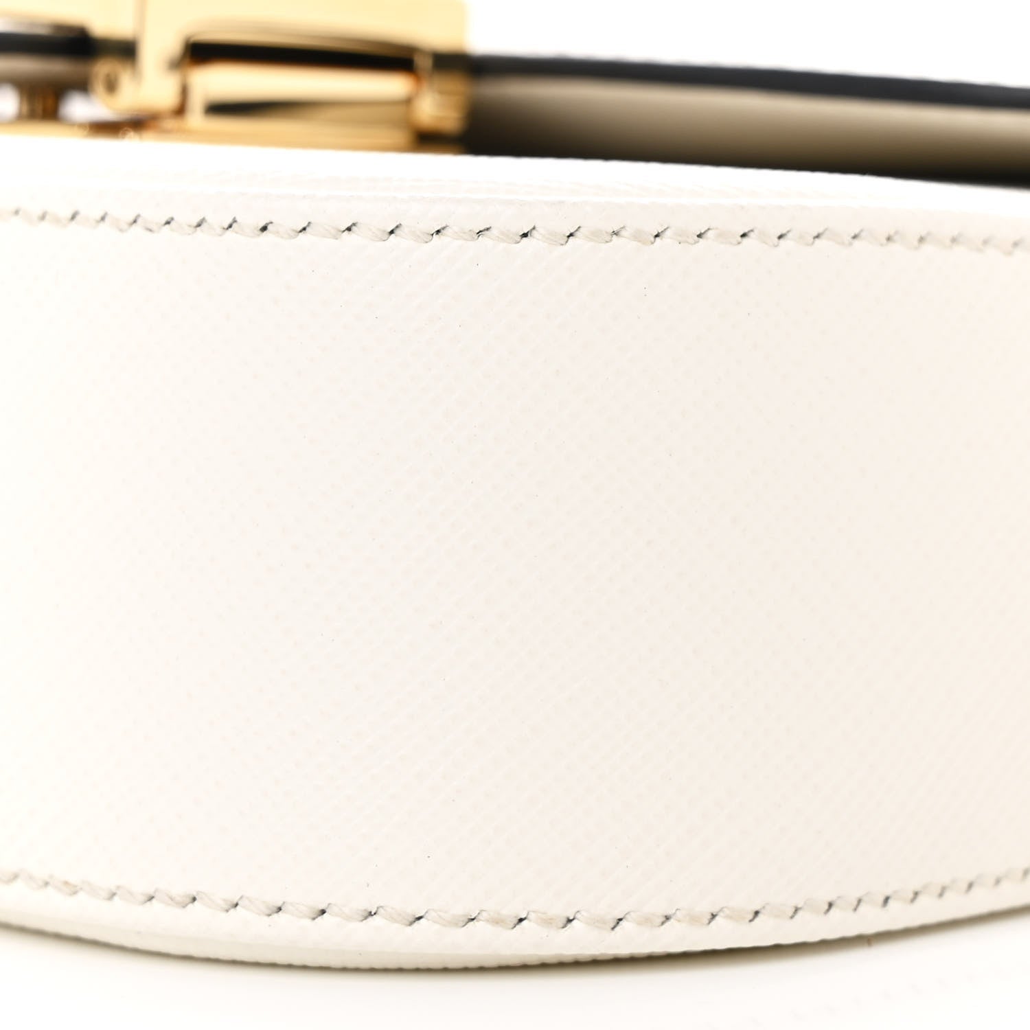 Prada Saffiano Lux Embleme Flap Shoulder Bag White 10 of 10