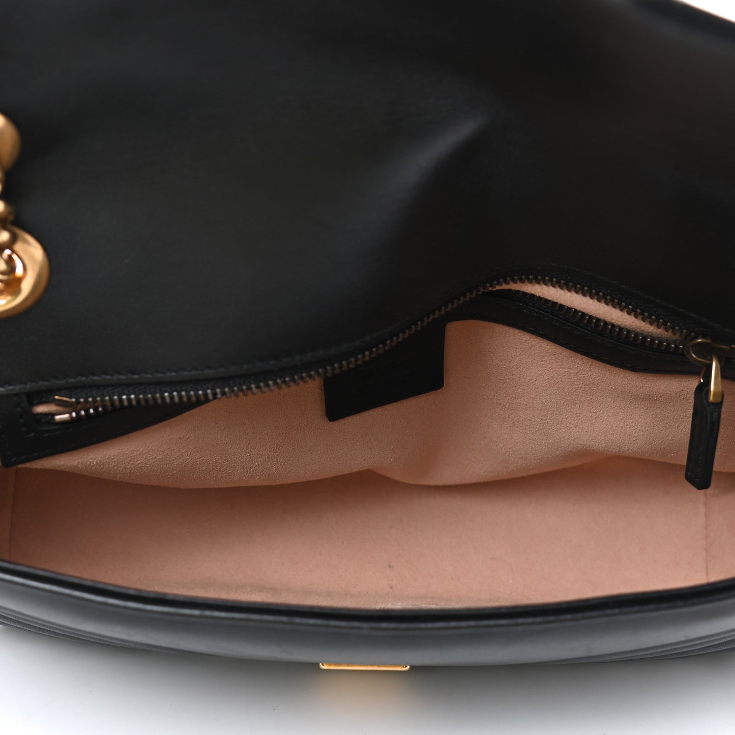 Calfskin Matelasse Small GG Marmont Shoulder Bag Black