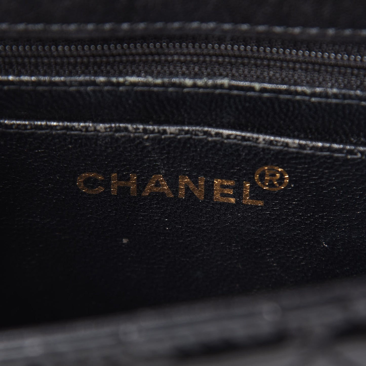 Glazed Calfskin Quilted Mini Square Flap Black