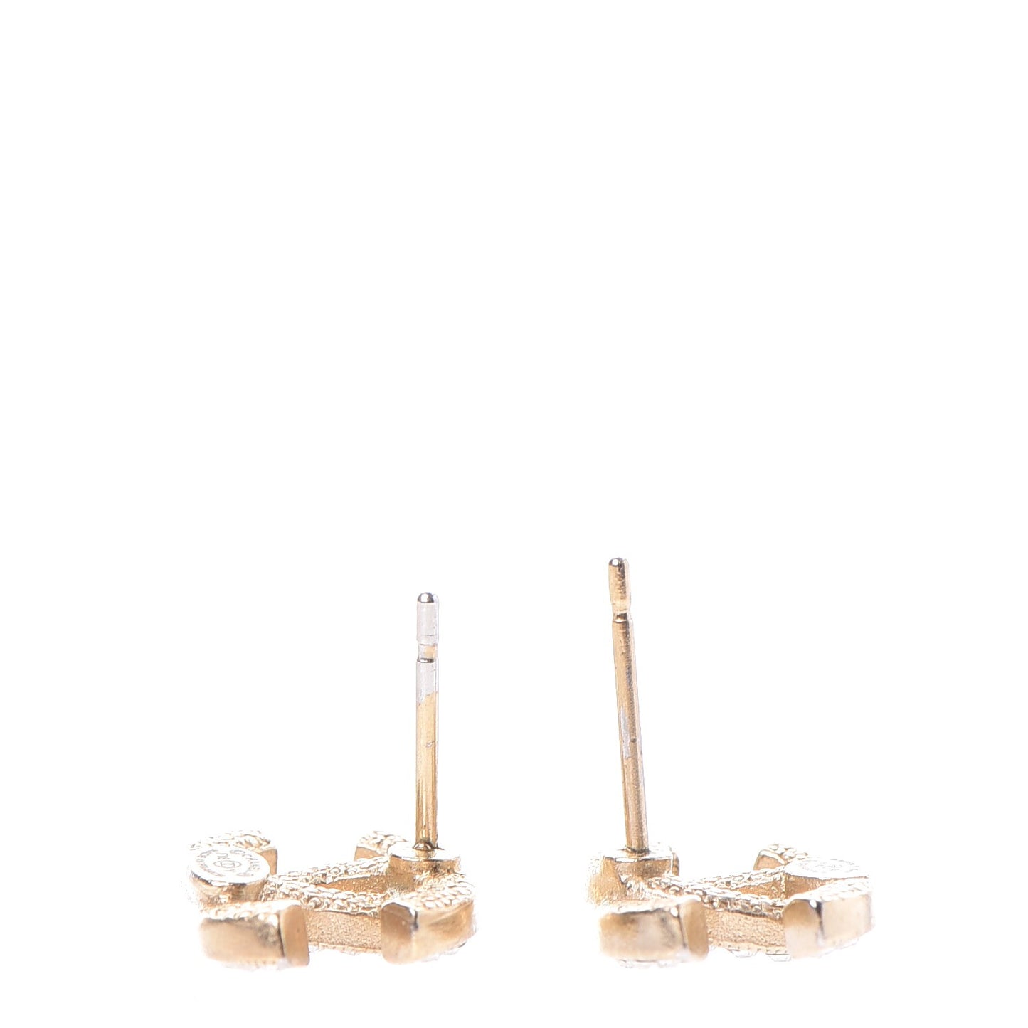 Crystal Mini CC Earrings Gold