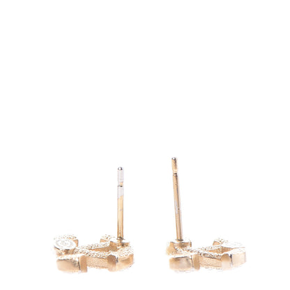 Chanel Crystal Mini CC Earrings Gold 3 of 4