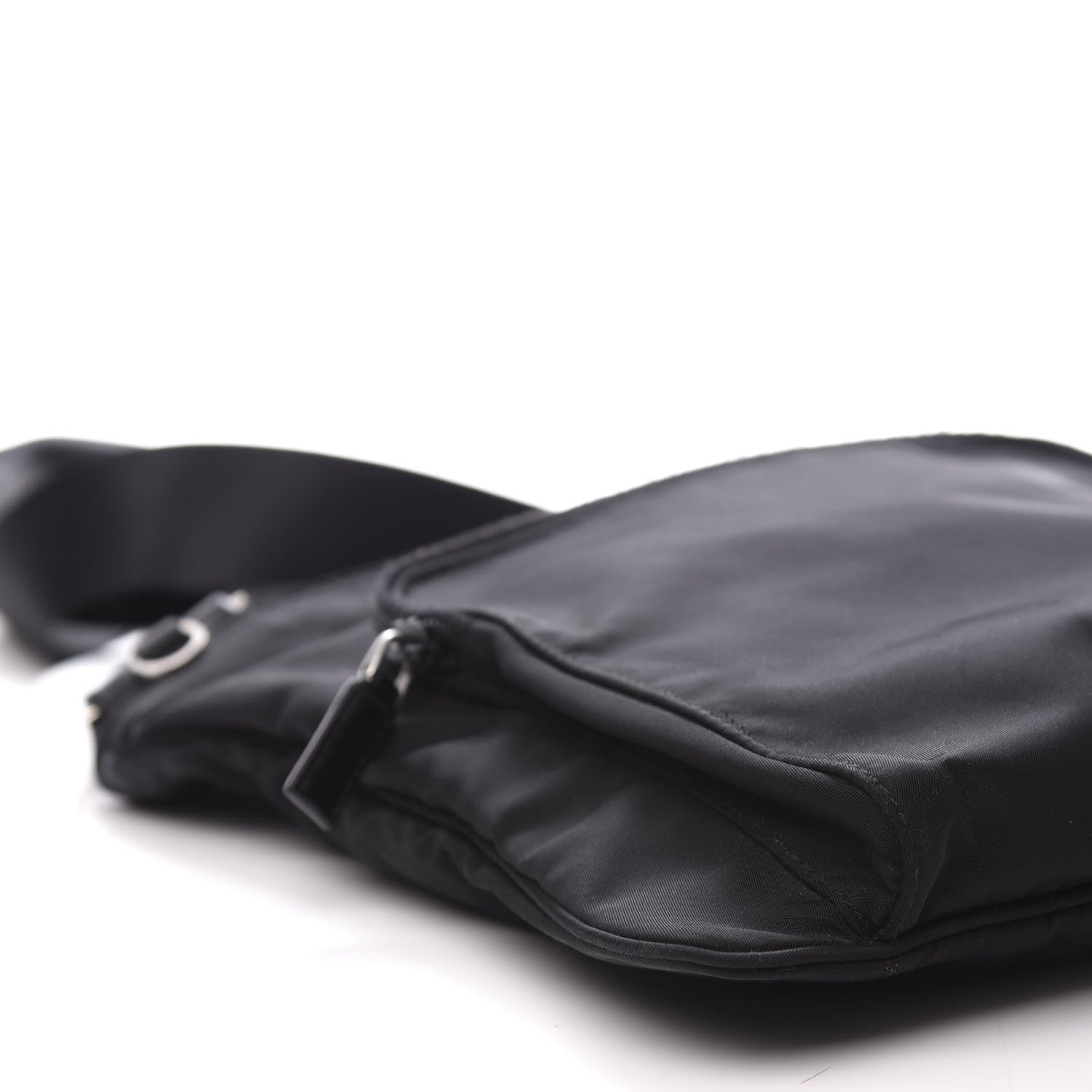 Prada Nylon Vela Flat Messenger Bag Black 6 of 8