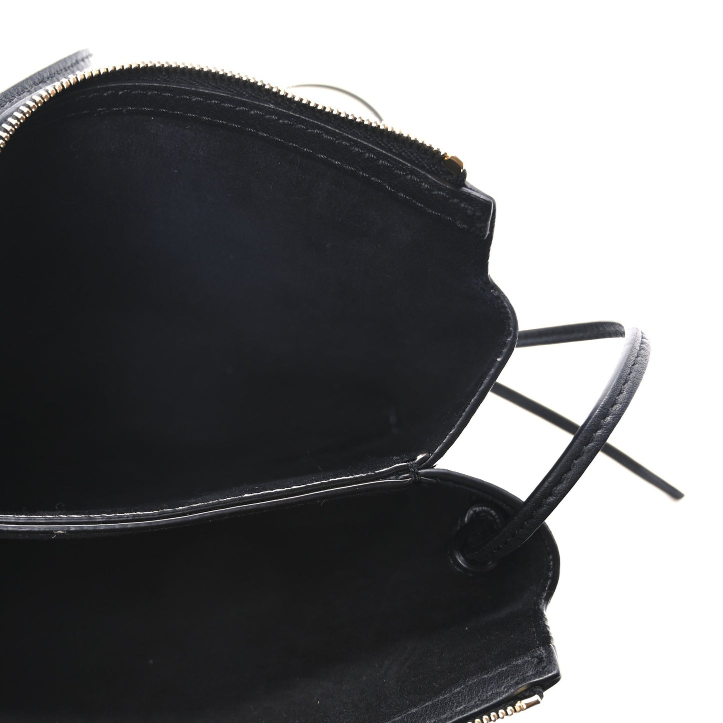 Matte Grained Calfskin Mini Nu Twin Bag Black