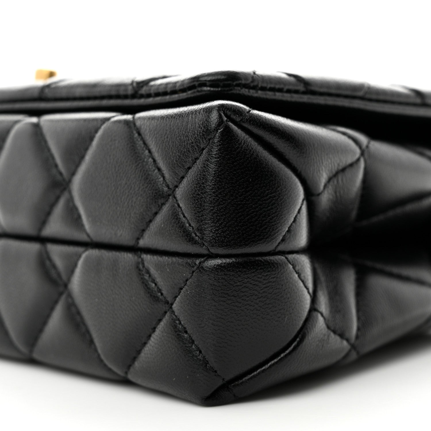 Chanel Shiny Lambskin Quilted Enamel CC Small Flap Black 11 of 11