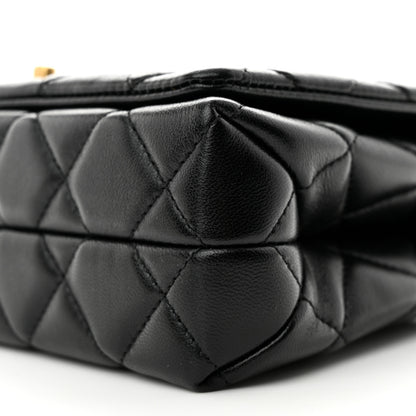 Chanel Shiny Lambskin Quilted Enamel CC Small Flap Black 11 of 11