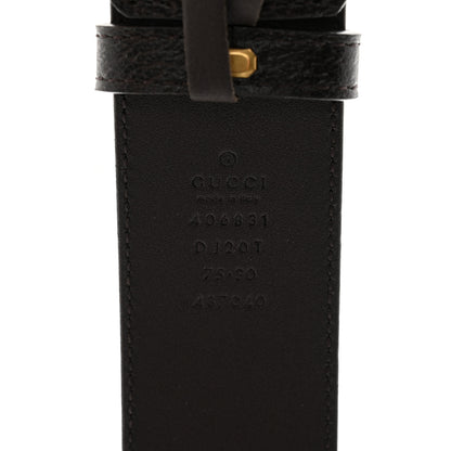 Gucci Textured Dollar Calfskin Double G 40mm Belt 80 32 Dark Cocoa 5 of 8