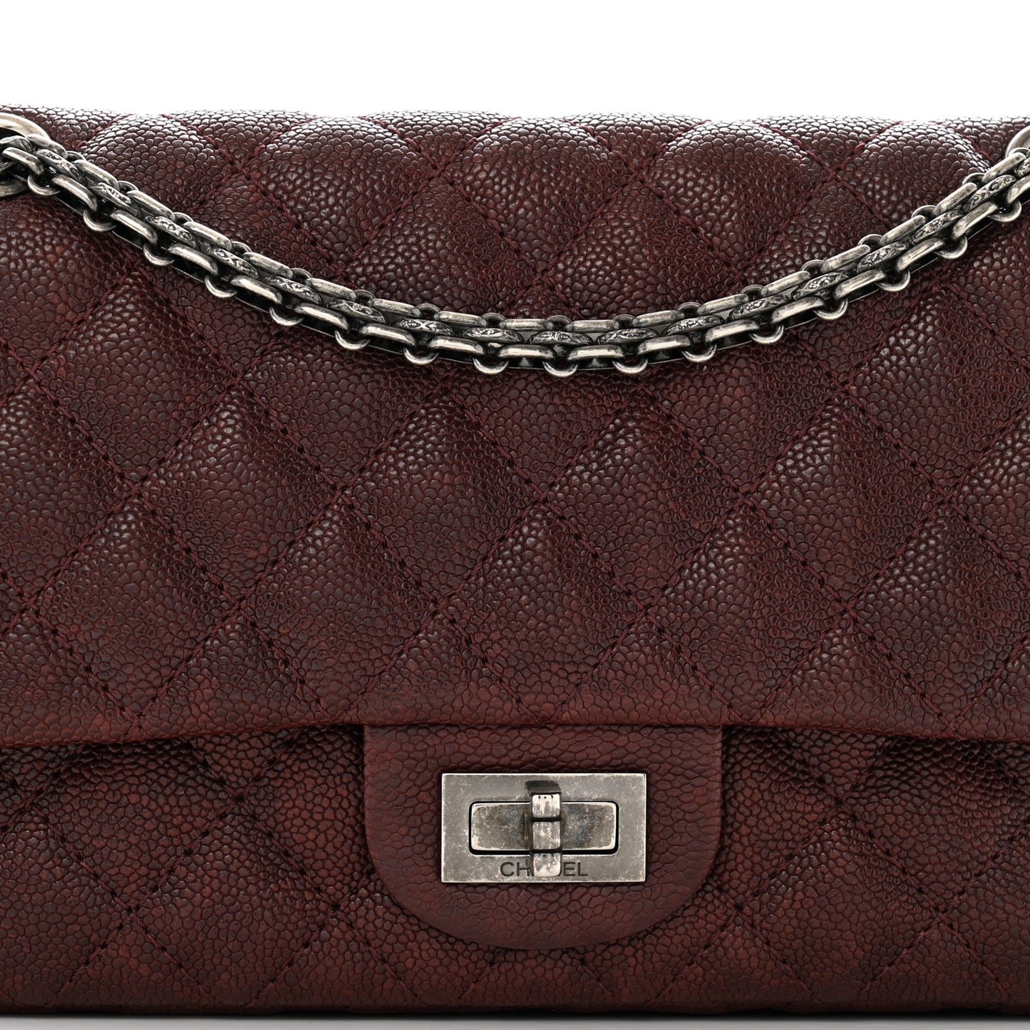 Caviar Quilted 2.55 Reissue 225 Flap Burgundy