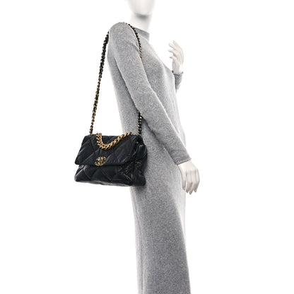 Chanel Lambskin Quilted Large Chanel 19 Flap Black 3 of 9
