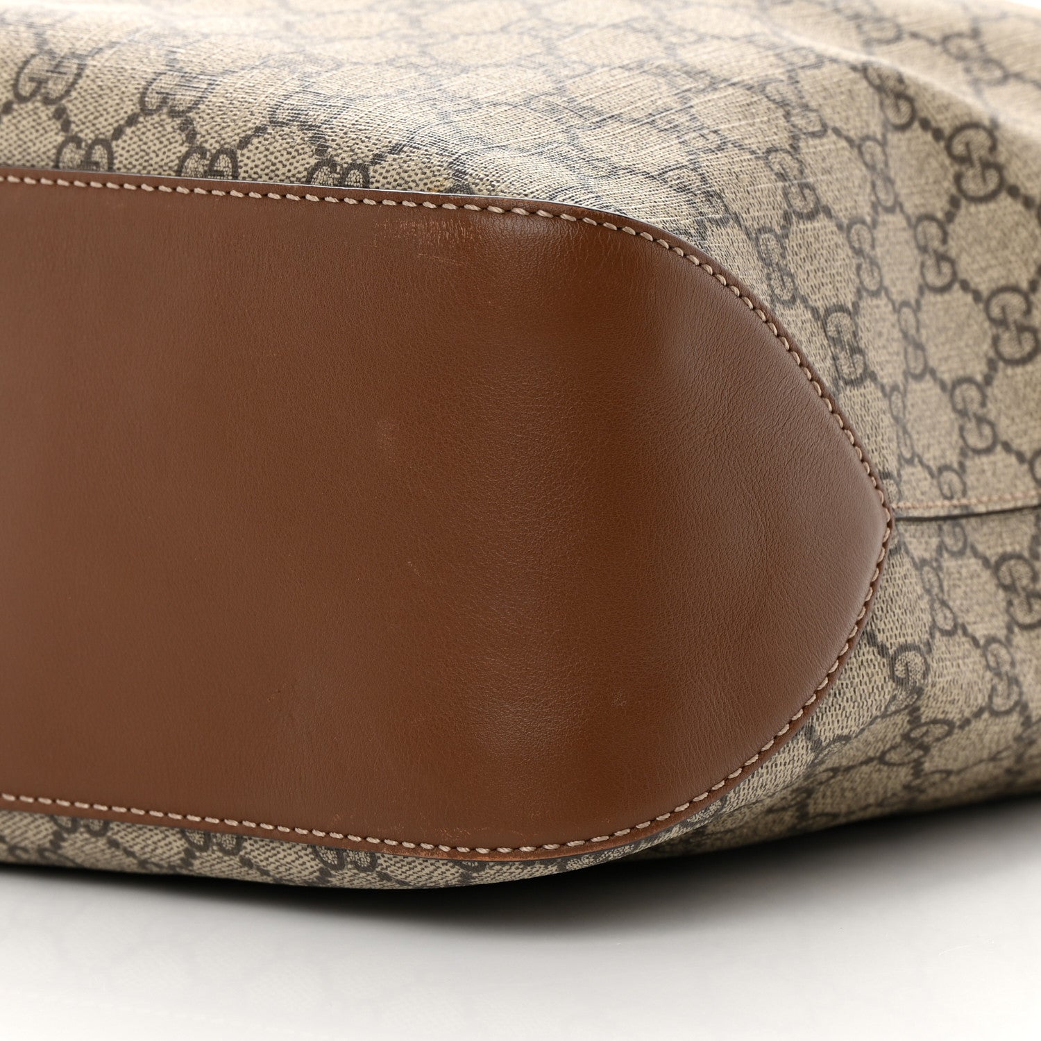 Gucci GG Supreme Monogram Large Linea A Hobo Light Brown 10 of 12