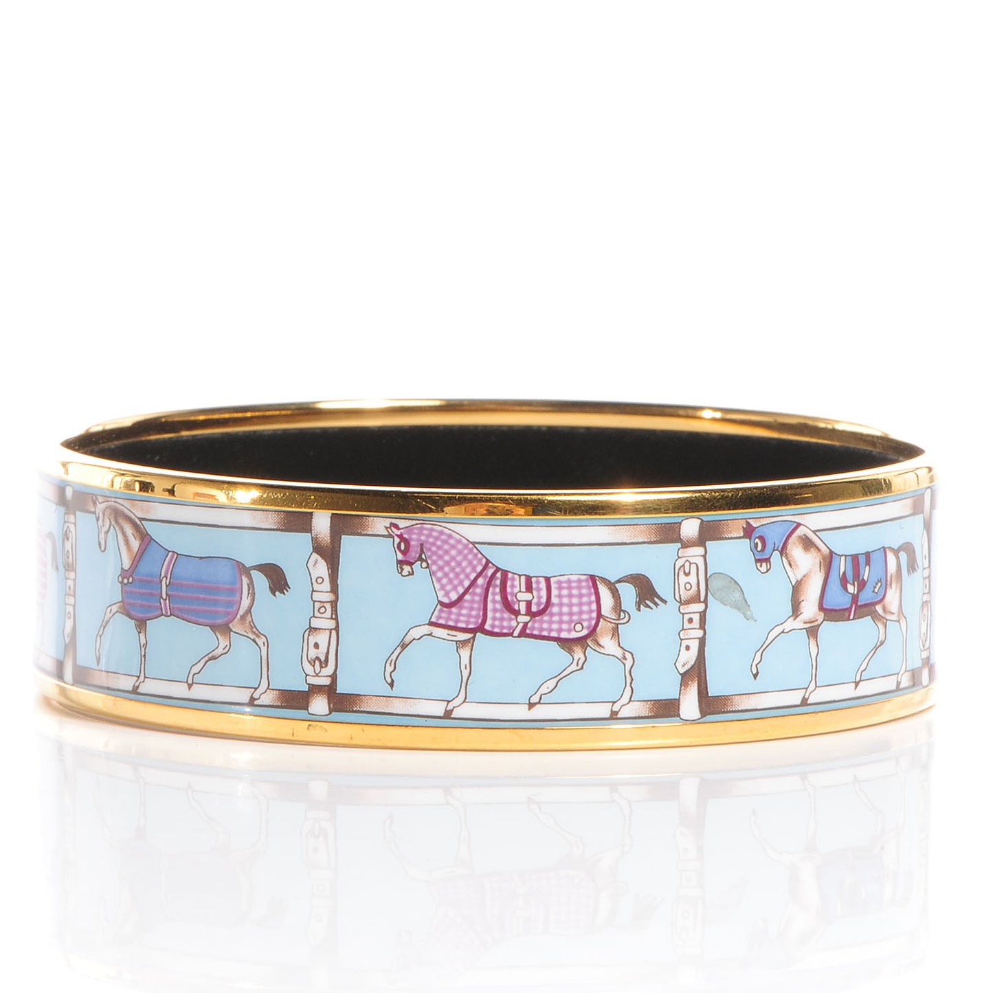 Enamel Printed Tenues Et Couvertures Wide Bracelet 70