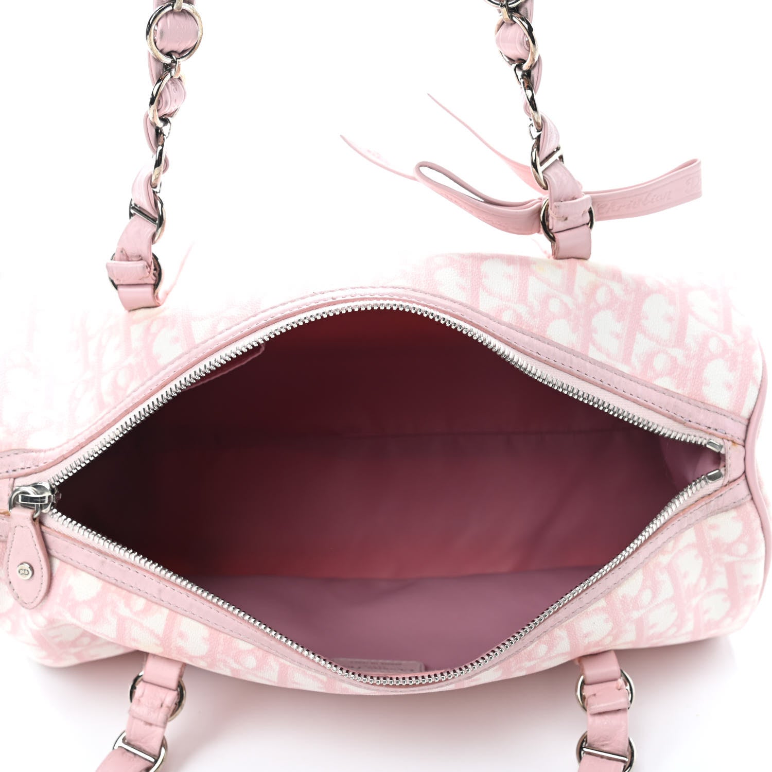 Christian Dior Monogram Romantique Boston Bag Pink 799952