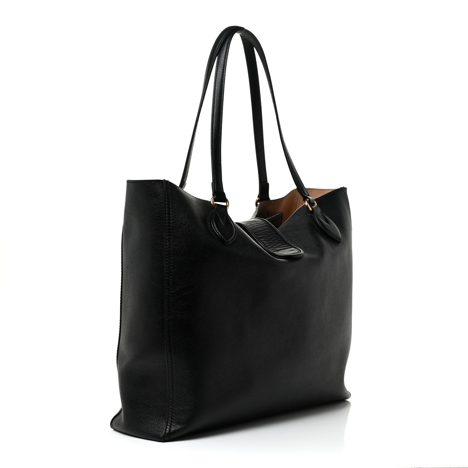 Gucci New Sakai Calfskin Lux Medium Dahlia Tote Black 2 of 15