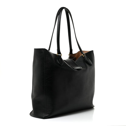 Gucci New Sakai Calfskin Lux Medium Dahlia Tote Black 2 of 15