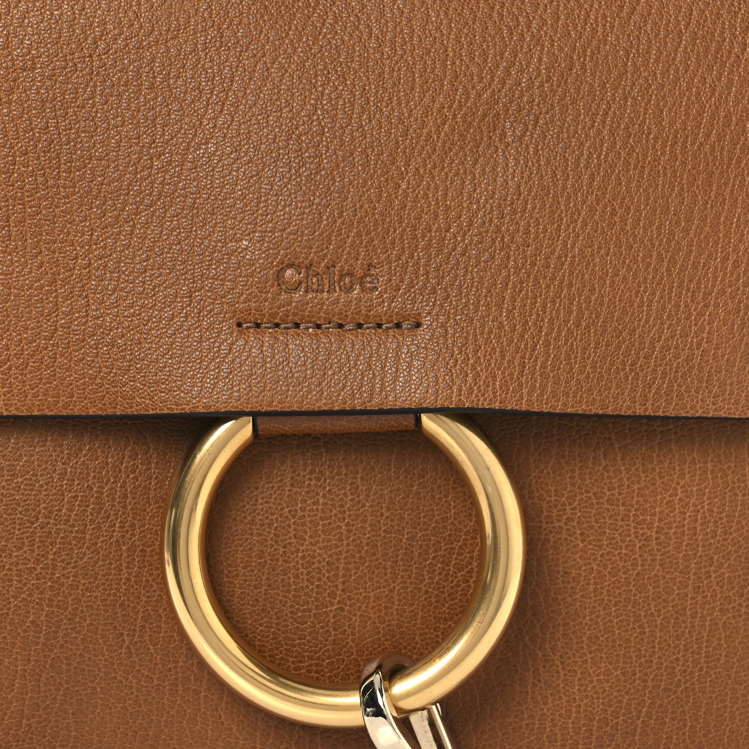 Chloe Goatskin Medium Faye Shoulder Bag Caramel 7 of 10
