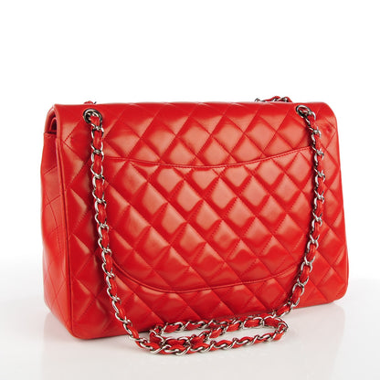 Chanel Lambskin Quilted Maxi Double Flap Red 3 of 8