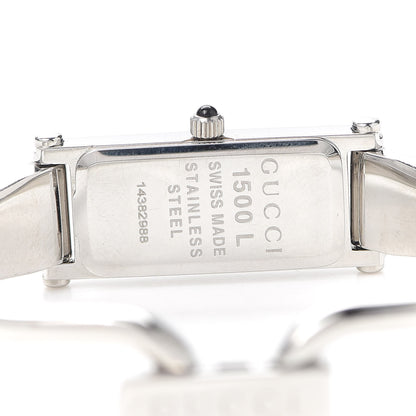Gucci Stainless Steel Diamond Mother of Pearl 12mm 1500L Horsebit Quartz Watch 4 of 6