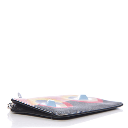 Fendi Vitello Elite Century Hypnoteyes Studded Coin Pouch Key Case Bubblegum Multicolor 4 of 18