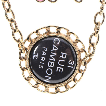 Chanel Gripoix Poured Glass Rue Cambon Necklace Gold 5 of 9