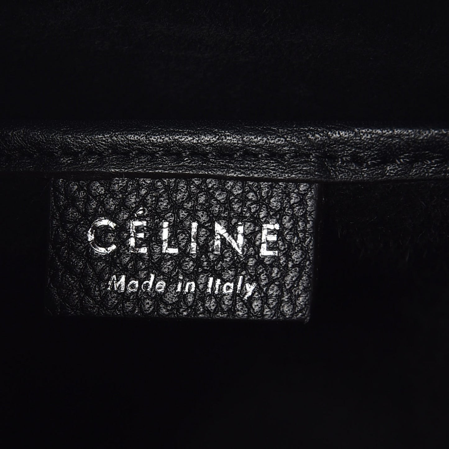 Drummed Calfskin Nano Luggage Black