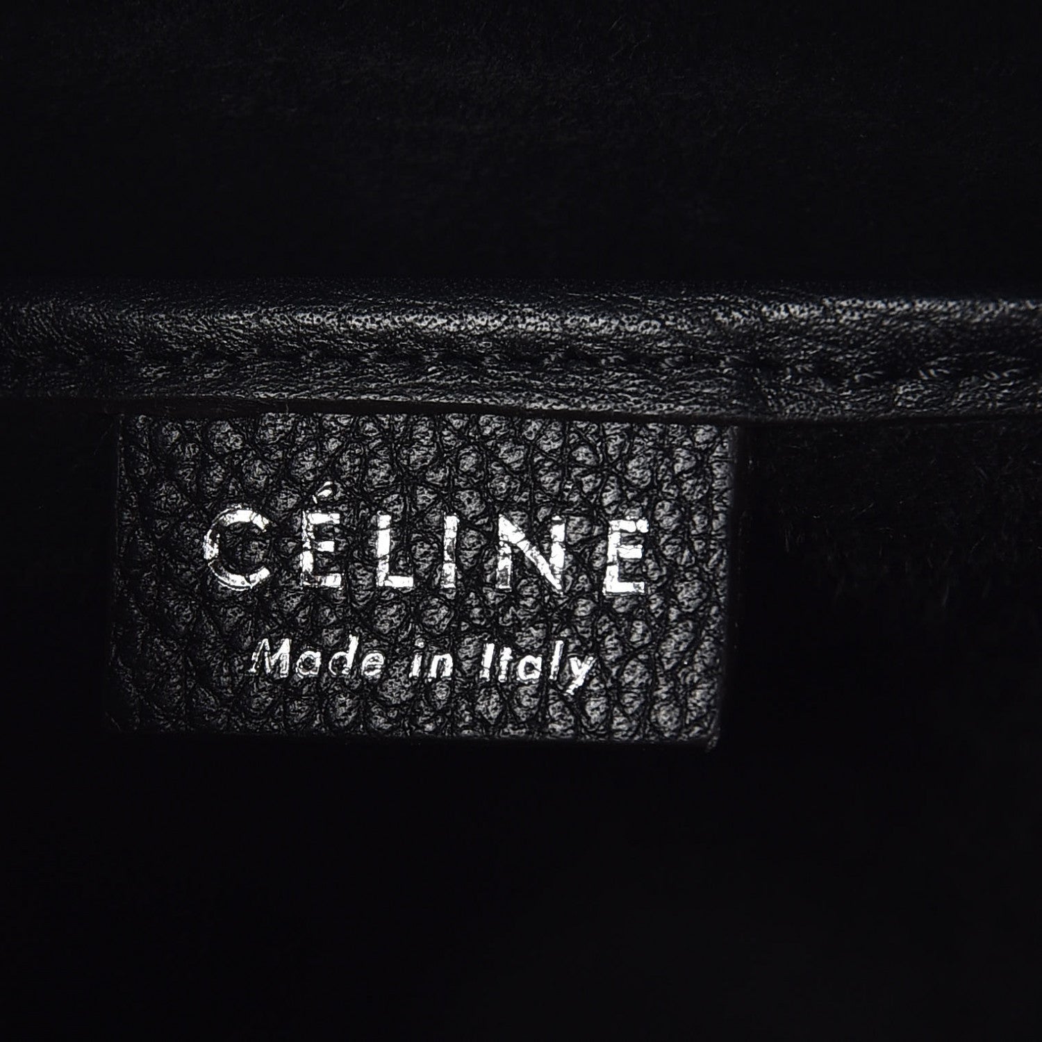 Celine Drummed Calfskin Nano Luggage Black 6 of 13