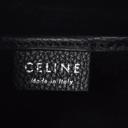Celine Drummed Calfskin Nano Luggage Black 6 of 13