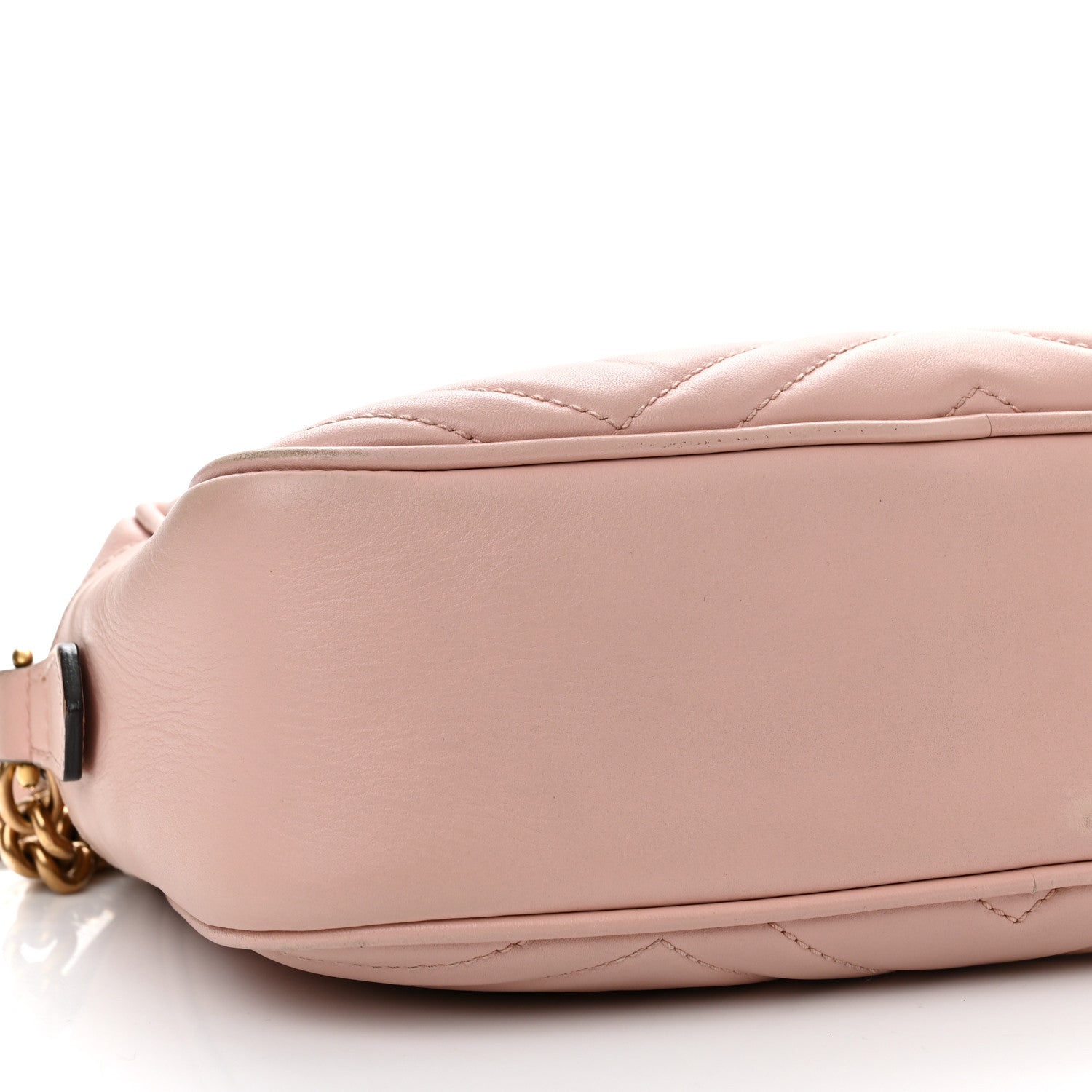 Gucci Calfskin Matelasse Small GG Marmont Chain Shoulder Bag Perfect Pink 9 of 11