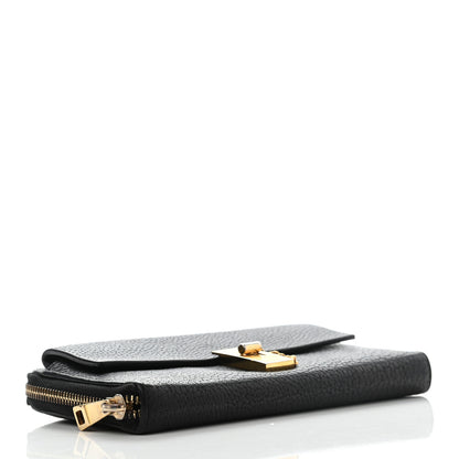 Chloe Grained Lambskin Drew Long Wallet with Flap Black 4 of 19