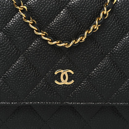 Chanel Caviar Quilted Wallet on Chain WOC Black 8 of 11