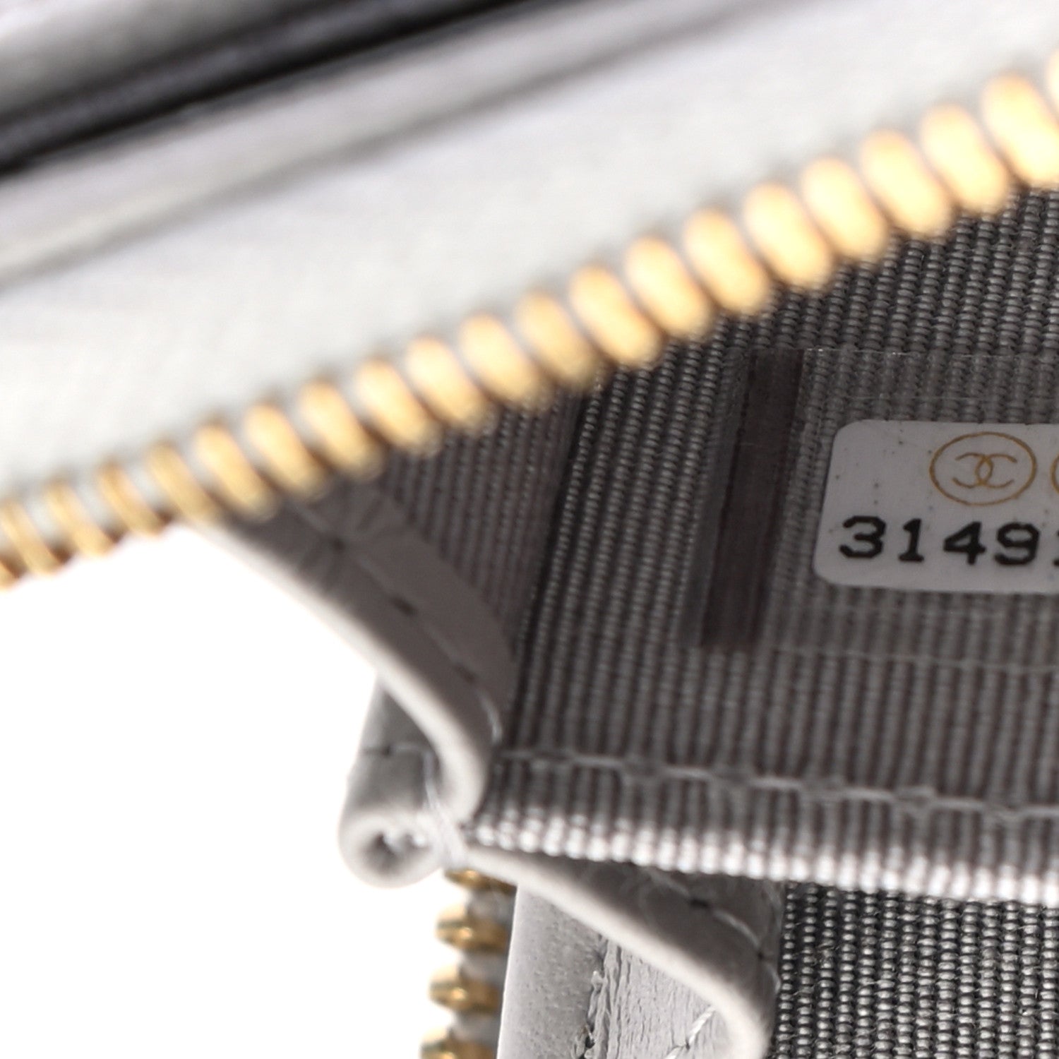 Chanel Caviar Quilted Zip Coin Purse Grey 7 of 7