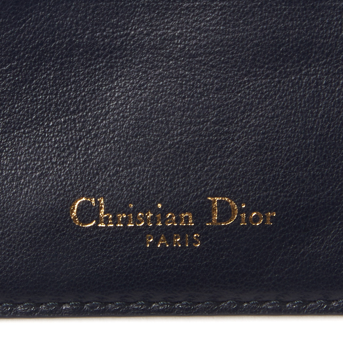 Christian Dior Oblique Calfskin Card Holder Black 7 of 8