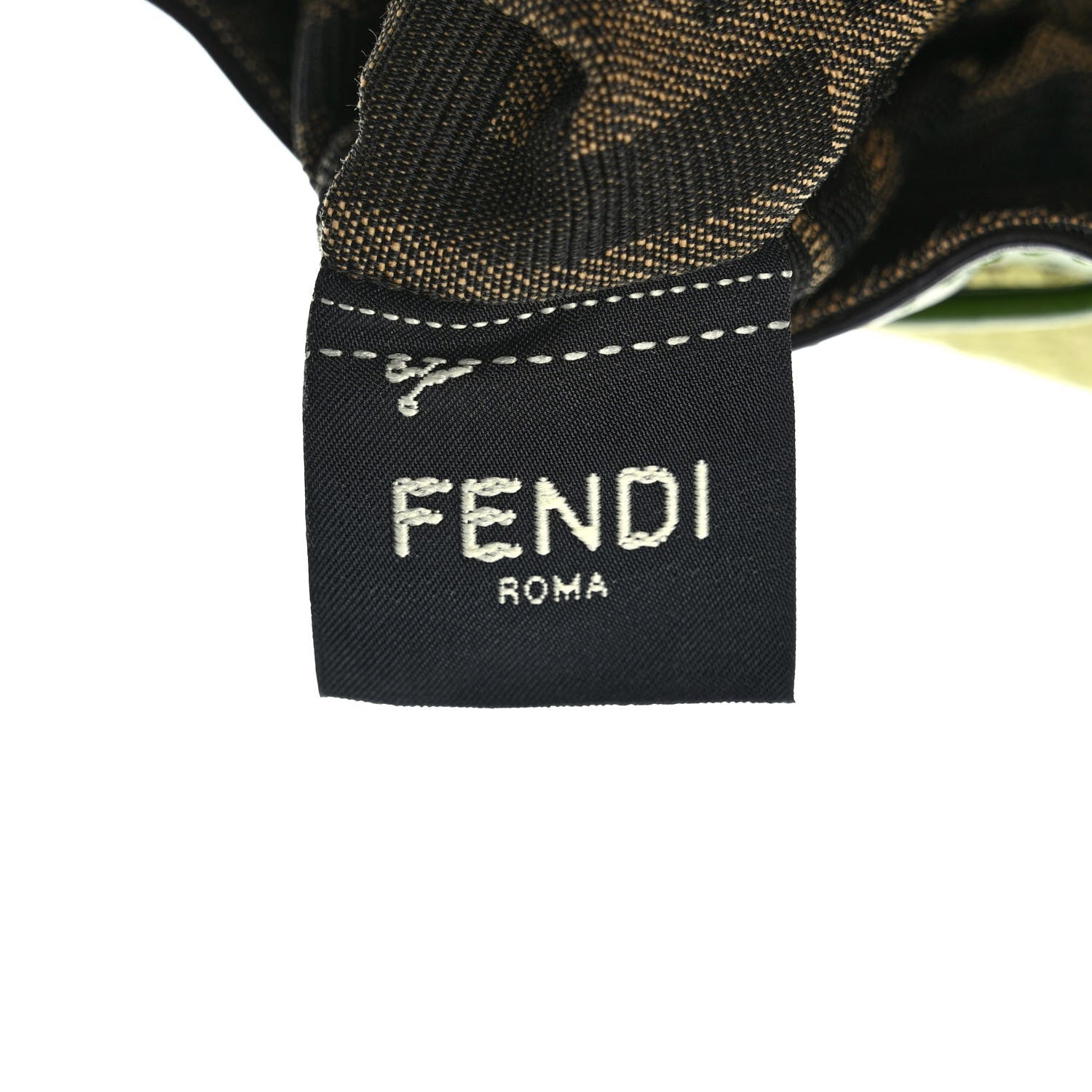 Fendi Crochet Vitello King F is Fendi Logo Woven Mini Mon Tresor Bucket Bag Verde Militare Rosa 6 of 8