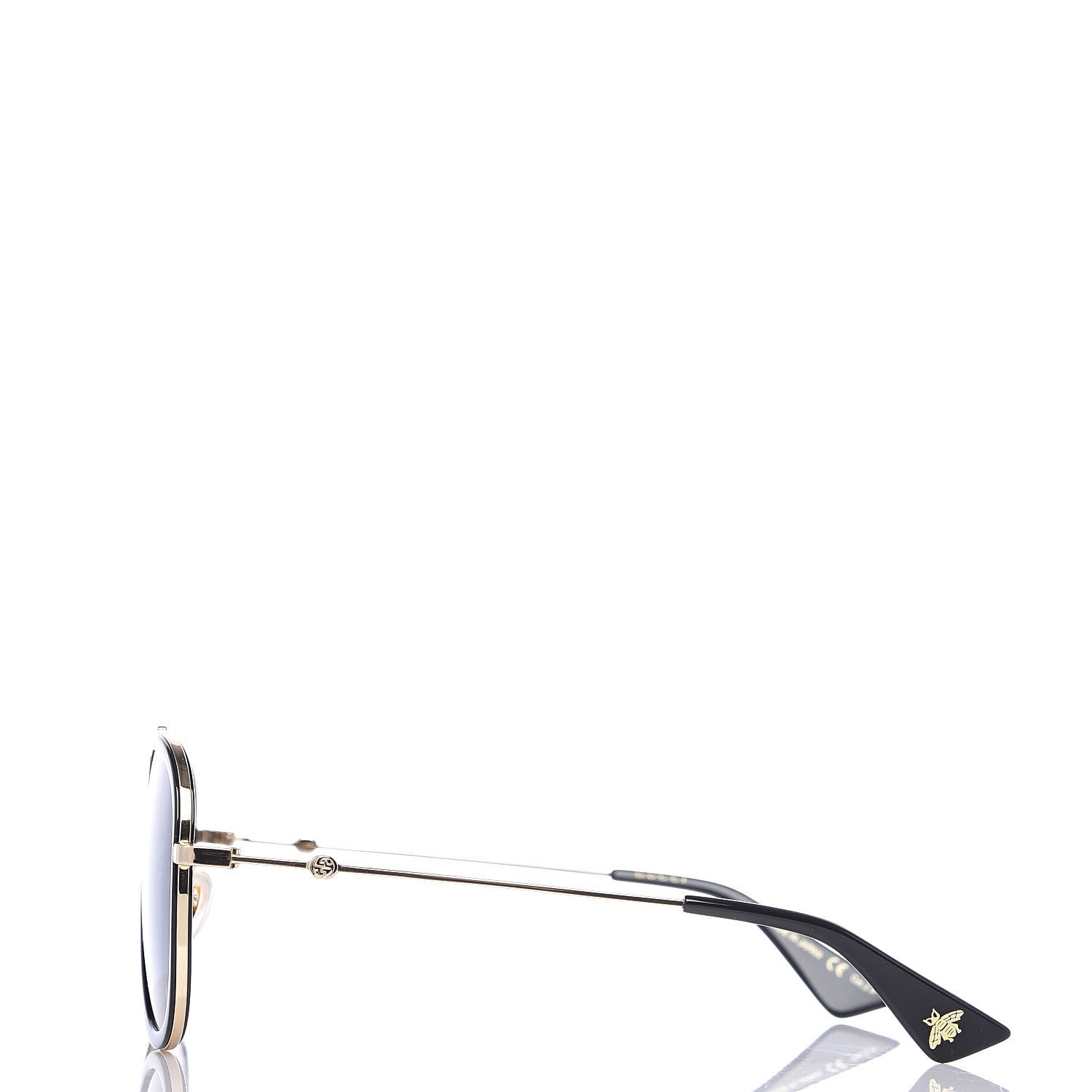 Gucci Aviator Sunglasses GG0062S Black Gold 2 of 8
