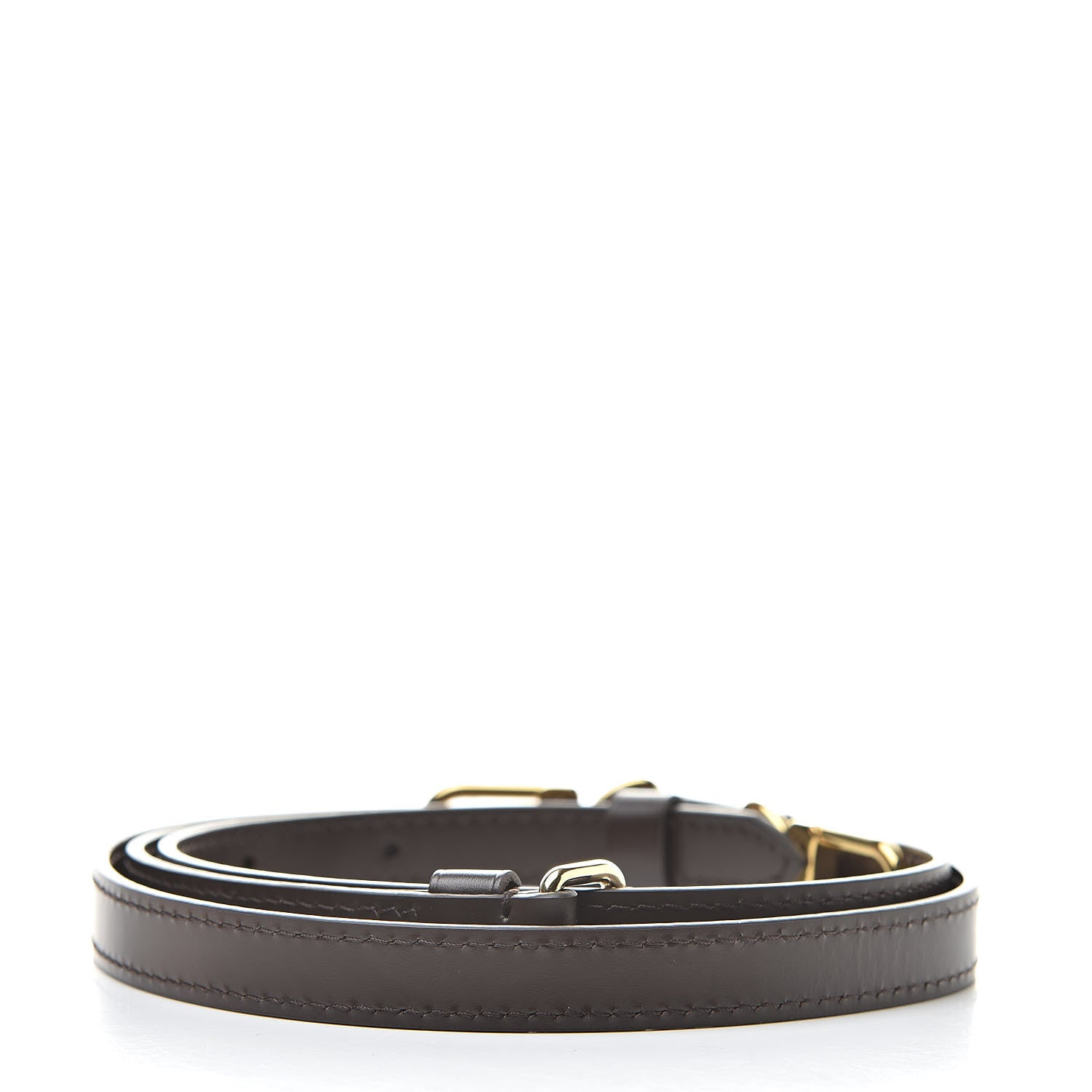 Louis Vuitton Calfskin 16mm Adjustable Shoulder Strap Brown 2 of 4