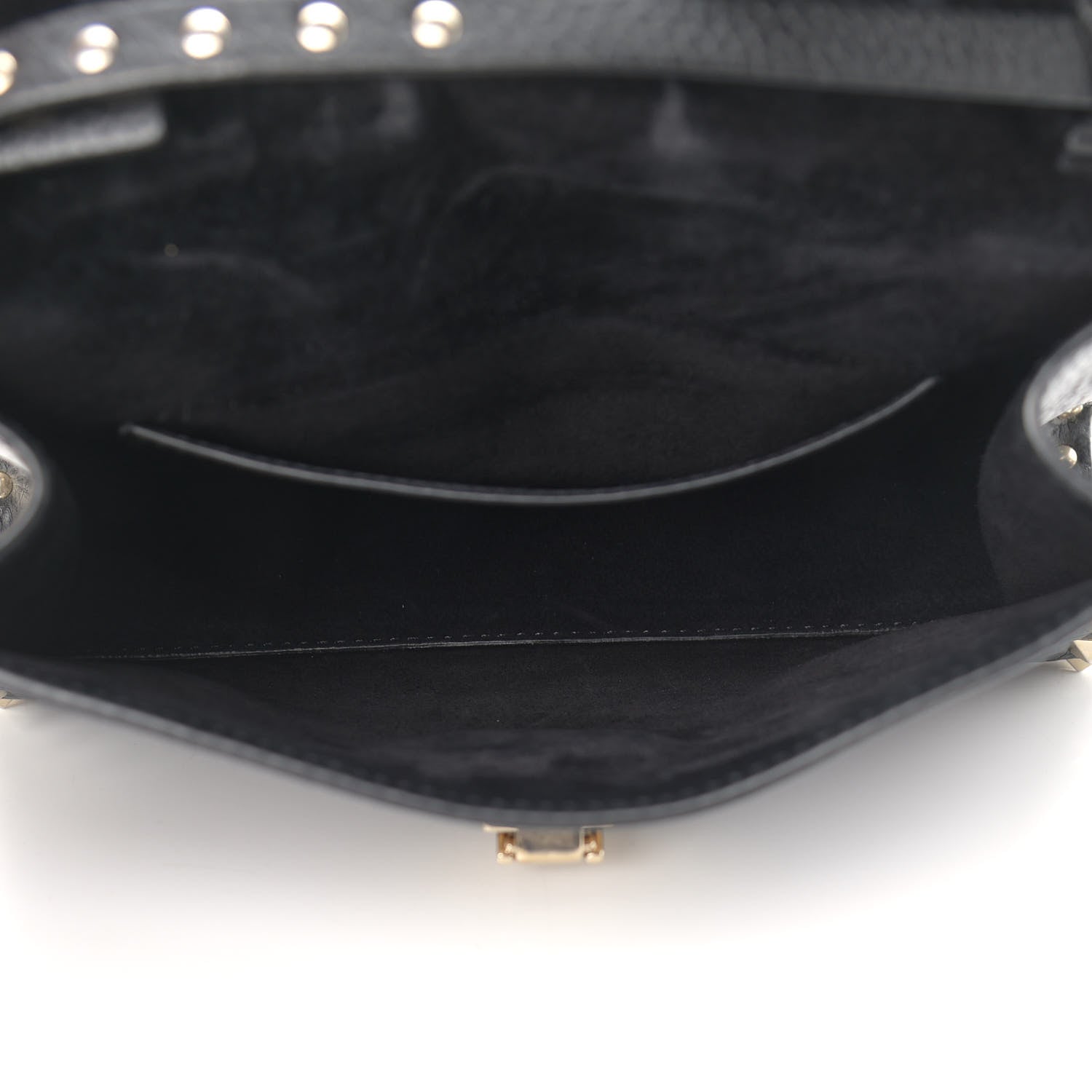 Valentino Garavani Pebbled Calfskin Medium Rockstud Flip Lock Crossbody Bag Black 5 of 11