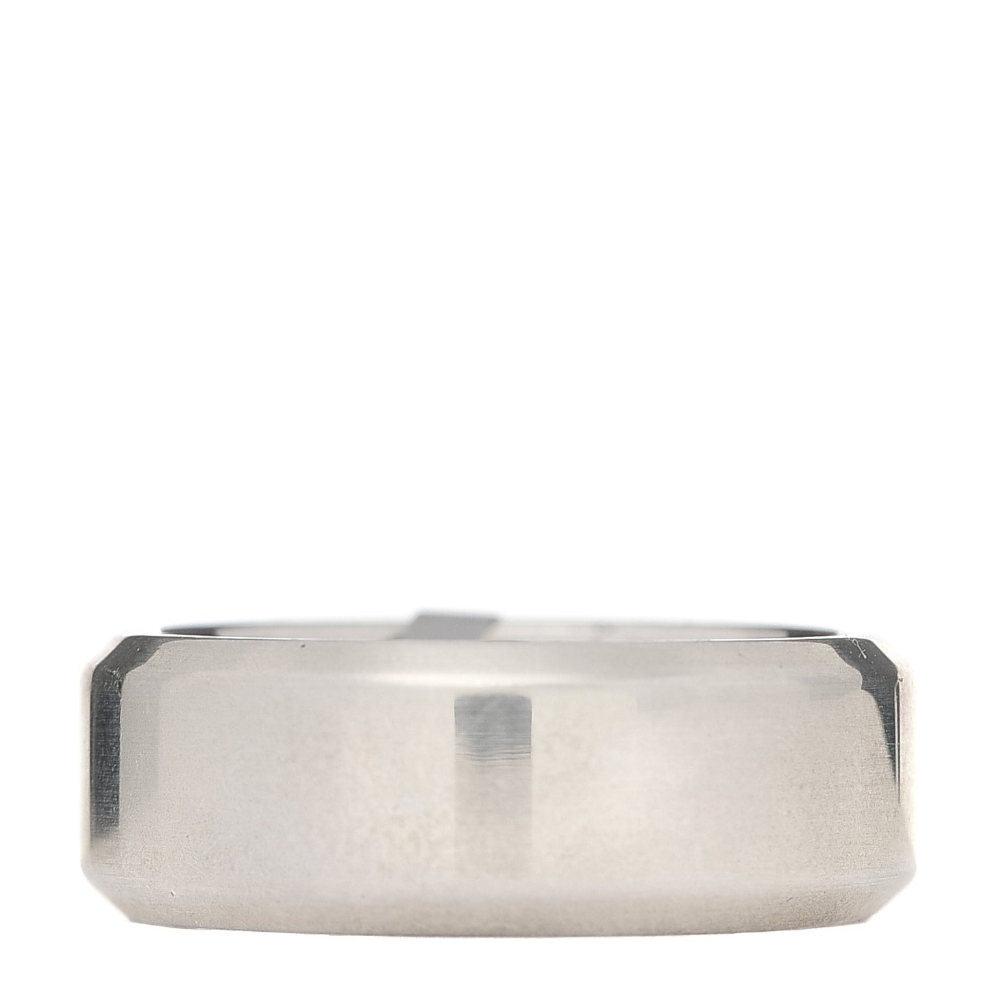 Sterling Silver 8.5mm Beveled Edge Band Ring 62 10