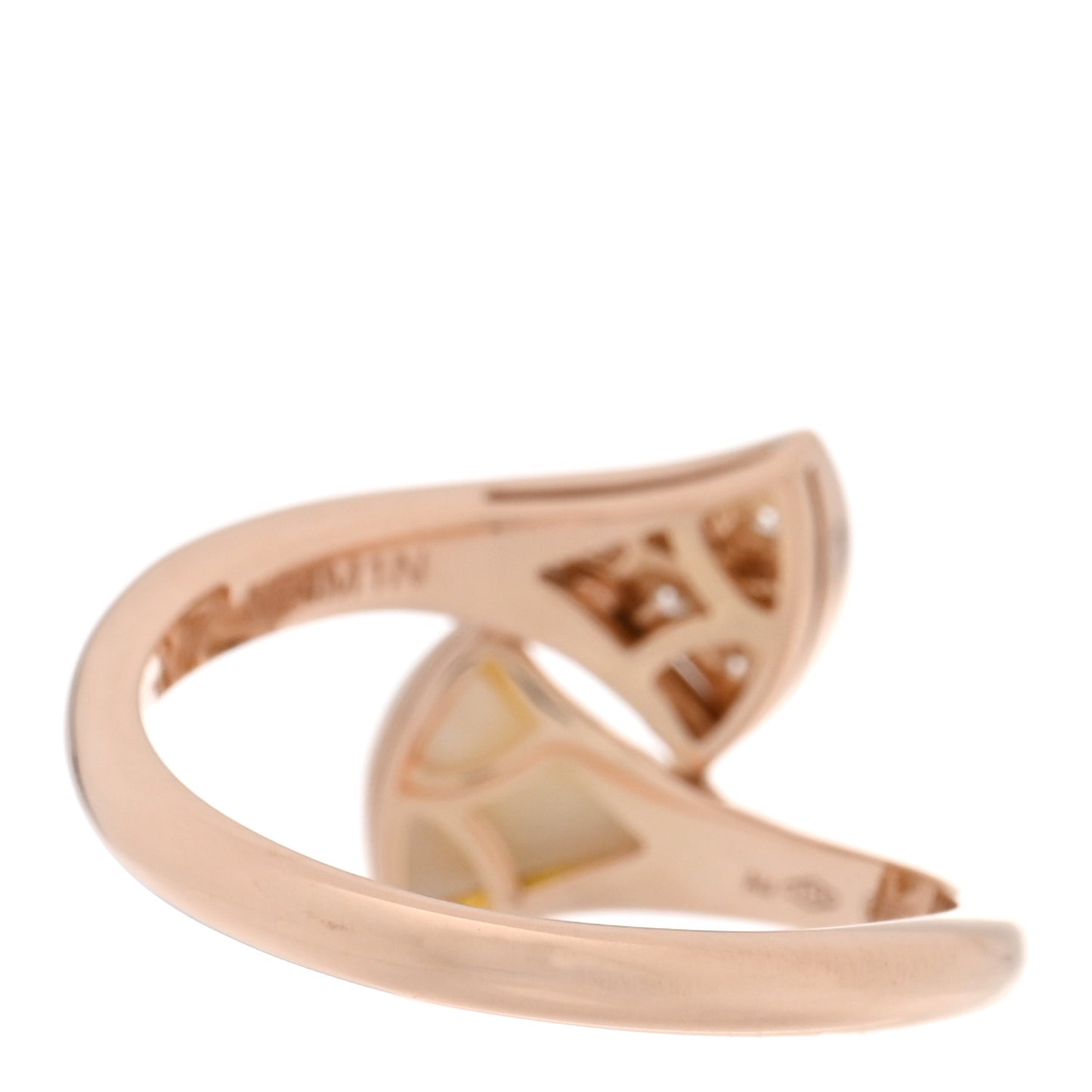 18K Rose Gold Diamond Mother of Pearl Divas' Dream Ring 49 5