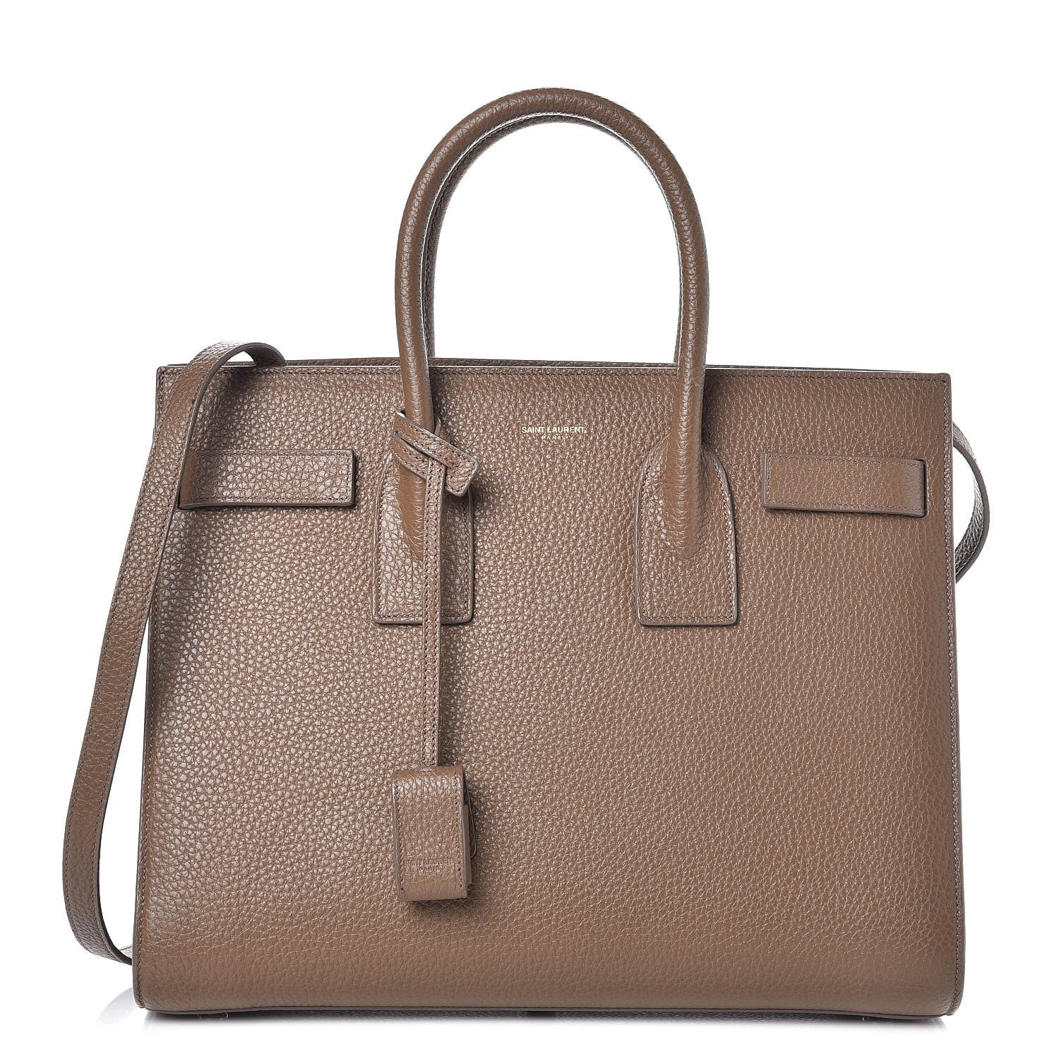 Saint Laurent Grained Calfskin Small Sac De Jour Taupe 1 of 10