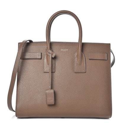 Saint Laurent Grained Calfskin Small Sac De Jour Taupe 1 of 10