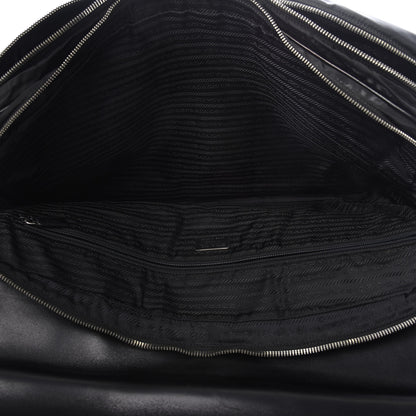 Prada Soft Calfskin Tessuto Nylon Travel Bag Black 5 of 20